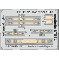 Eduard 1/48 IL-2 mod. 1943 seatbelts Steel Photo etched parts [FE1272]