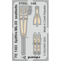 Eduard 1/48 Spitfire Mk.XII seatbelts STEEL Zoom set [FE1303]