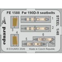 Eduard 1/48 Fw 190D-9 seatbelts STEEL Zoom Set for Miniart