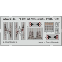Eduard FE979 1/48 Yak-130 seatbelts STEEL Zoom Set (Zvezda)
