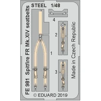 Eduard 1/48 Spitfire FR Mk.XIV seatbelts STEEL Zoom Set (Airfix) FE981