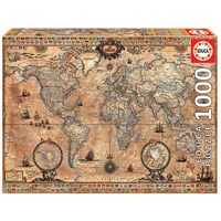 Educa 1000pc Antique World Map Jigsaw Puzzle