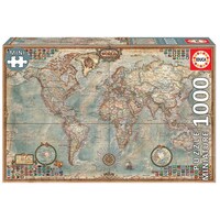 Educa 1000pc Miniature Political Map of World Jigsaw Puzzle