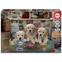 Educa 500pc Puppies In The Luggage Jigsaw Puzzle