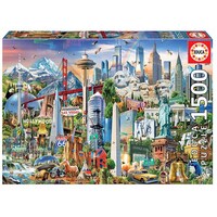 Educa 1500pc North America Landmarks Jigsaw Puzzle