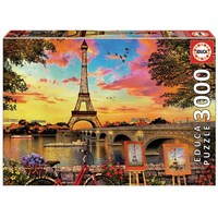 Educa 3000pc Sunset In Paris Jigsaw Puzzle