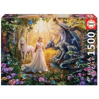 Educa 1500pc Dragon, Princess And Unicorn Jigsaw Puzzle