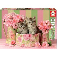 Educa 500pc Kittens With Roses Jigsaw Puzzle
