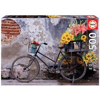Educa 500pc Bicycle With Flowers Jigsaw Puzzle