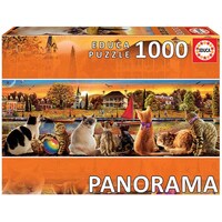 Educa 1000pc Panorama Cats On The Quay Jigsaw Puzzle
