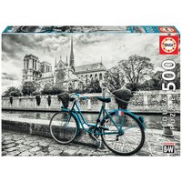 Educa 500pc Bike Near Notre Dame Jigsaw Puzzle