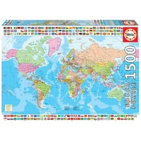 Educa 1500pc Political World Map Jigsaw Puzzle