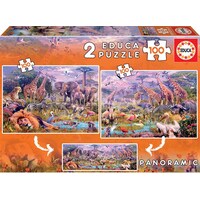 Educa 2x100pc Wild Animals Jigsaw Puzzle