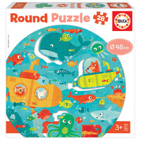 Educa Round Puzzle: Under The Sea 28pcs Jigsaw Puzzle