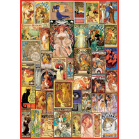 Educa 1000pc Art Nouveau Poster Collage Jigsaw Puzzle