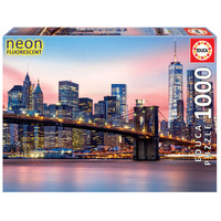 Educa 1000pc Neon Brooklyn Bridge Jigsaw Puzzle
