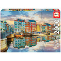 Educa Sunset At Copenhagen Harbour 2000pcs Jigsaw Puzzle