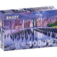Enjoy Cloudy Sky Over Manhattan New York 1000pc Jigsaw Puzzle