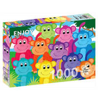 Enjoy Puzzles Rainbow Monkeys 1000pcs Jigsaw Puzzle