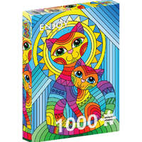 Enjoy Puzzles Inseparable Cat and Kitten 1000pcs Jigsaw Puzzle