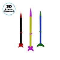 Estes Orbis 3D (brown box) Beginner Model Rocket (12pk) Bulk Pack [1706]