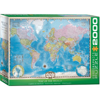 Eurographics 2000pc Map Of The World Jigsaw Puzzle