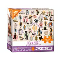 Eurographics 300pc XL Yoga Puppies Jigsaw Puzzle