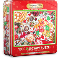 Eurographics 1000pc Christmas Table Tin Jigsaw Puzzle