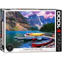 Eurographics 1000pc Lake Louise Canoes On The Lake Jigsaw Puzzle