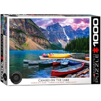 Eurographics 1000pc Lake Louise Canoes On The Lake Jigsaw Puzzle