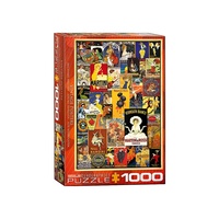 Eurographics 1000pc Variety Vintage Posters Jigsaw Puzzle