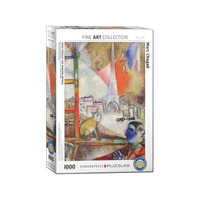 Eurographics 1000pc Chagall Paris Through Window Jigsaw Puzzle