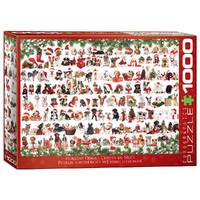 Eurographics 1000pc Holiday Dogs Jigsaw Puzzle