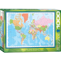 Eurographics Map of the World 1000pc Jigsaw Puzzle