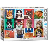 Eurographics Puzzles 1000pc Funny Cats Jigsaw Puzzle