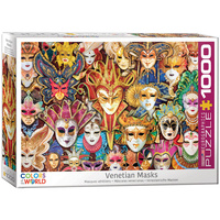 Eurographics Puzzles 1000pc Venetian Masks Jigsaw Puzzle