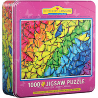 Eurographics 1000pc Butterfly Rainbow Tin Jigsaw Puzzle