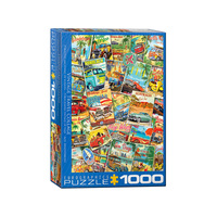 Eurographics 1000pc Vintage Travel Collage Jigsaw Puzzle