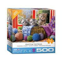 Eurographics 500pc XL Knittin' Kittens Jigsaw Puzzle