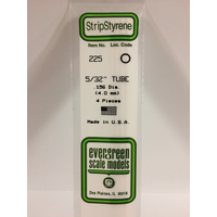 Evergreen White Polystyrene Tube 0.156 x 14" / 4mm x 36cm (4)