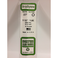 Evergreen White Polystyrene Tube 0.219 x 14" / 5.6mm x 36cm (3)