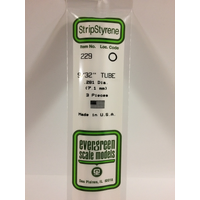 Evergreen White Polystyrene Tube 0.281 x 14" / 7.1mm x 36cm (3)
