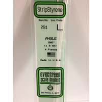 Evergreen White Polystyrene Angle 0.060 x 14" / 1.5mm x 36cm (4)
