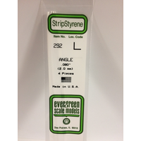 Evergreen White Polystyrene Angle 0.080 x 14" / 2mm x 36cm (4)