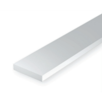 Evergreen White Polystyrene Strip 0.040 x 0.080 x 24" / 1mm x 2mm x 61cm (15)