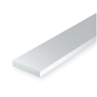 Evergreen White Polystyrene Strip 0.040 x 0.080 x 24" / 1mm x 2mm x 61cm (15)
