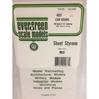 Evergreen White Polystyrene HO-Scale Siding Sheet 0.040 x 6 x 12" / 1mm x 15cm x 30cm (1)