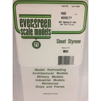 Evergreen White Polystyrene Novelty Siding Sheet 0.083 x 6 x 12" / 2.1mm x 15cm x 30cm (1)