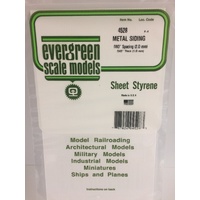 Evergreen White Polystyrene Metal Siding Sheet 0.080 x 6 x 12" / 2mm x 15cm x 30cm (1)