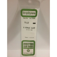 Evergreen White Polystyrene S-Scale Strip 0.016 x 0.188 x 14" (10)
